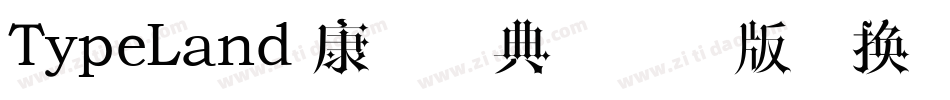 TypeLand 康煕字典體试用版转换器字体转换